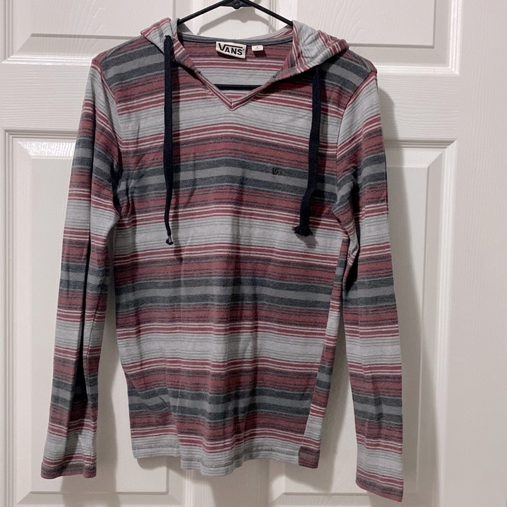Vans Men Striped Hooded shirt
